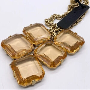 J. Crew Bold Chunky Faceted Peach Necklace NWT